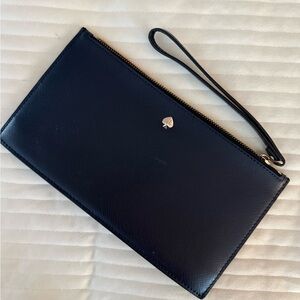 Kate Spade Navy Blue Wristlet / Zip Pouch
